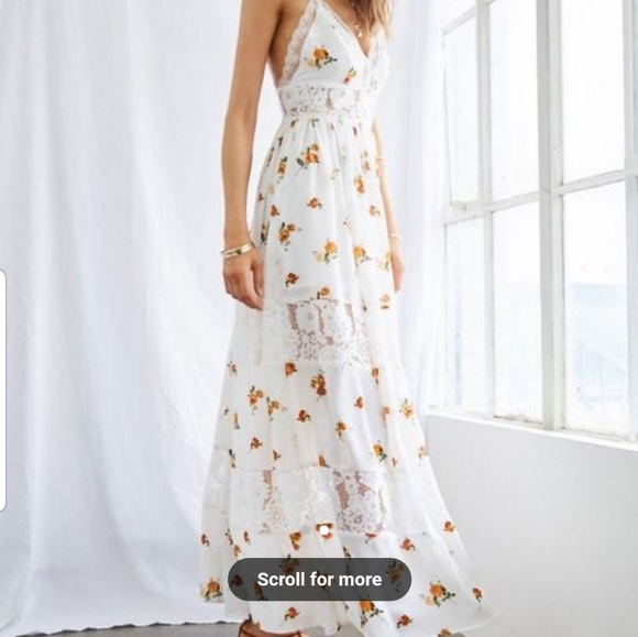 Forever 21 Tiered-lace Floral Maxi Dress ,
Cream/m - Picture 4 of 6